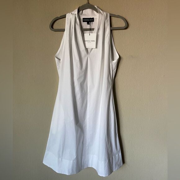NWT Monica Nera Soho Midi White Dress Size XS - Picture 9 of 13